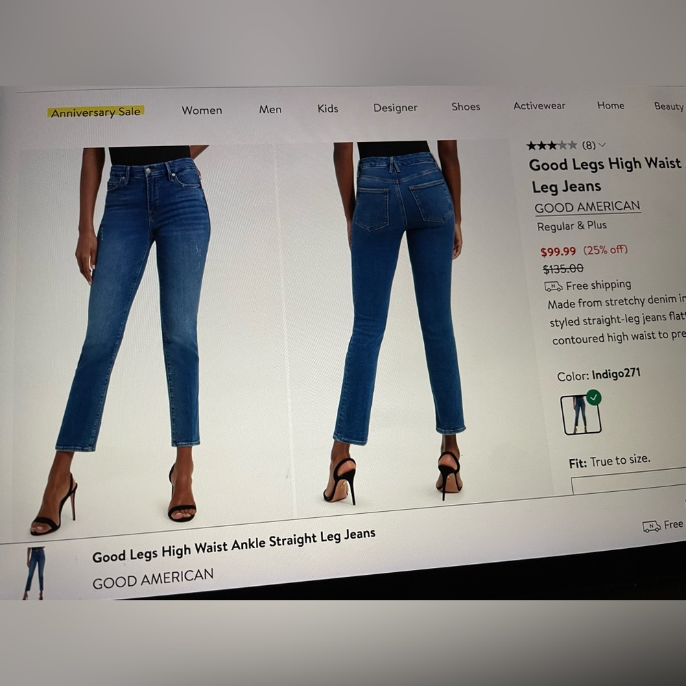 GOOD AMERICAN JEAN 4/27 GOOD STRAIGHT